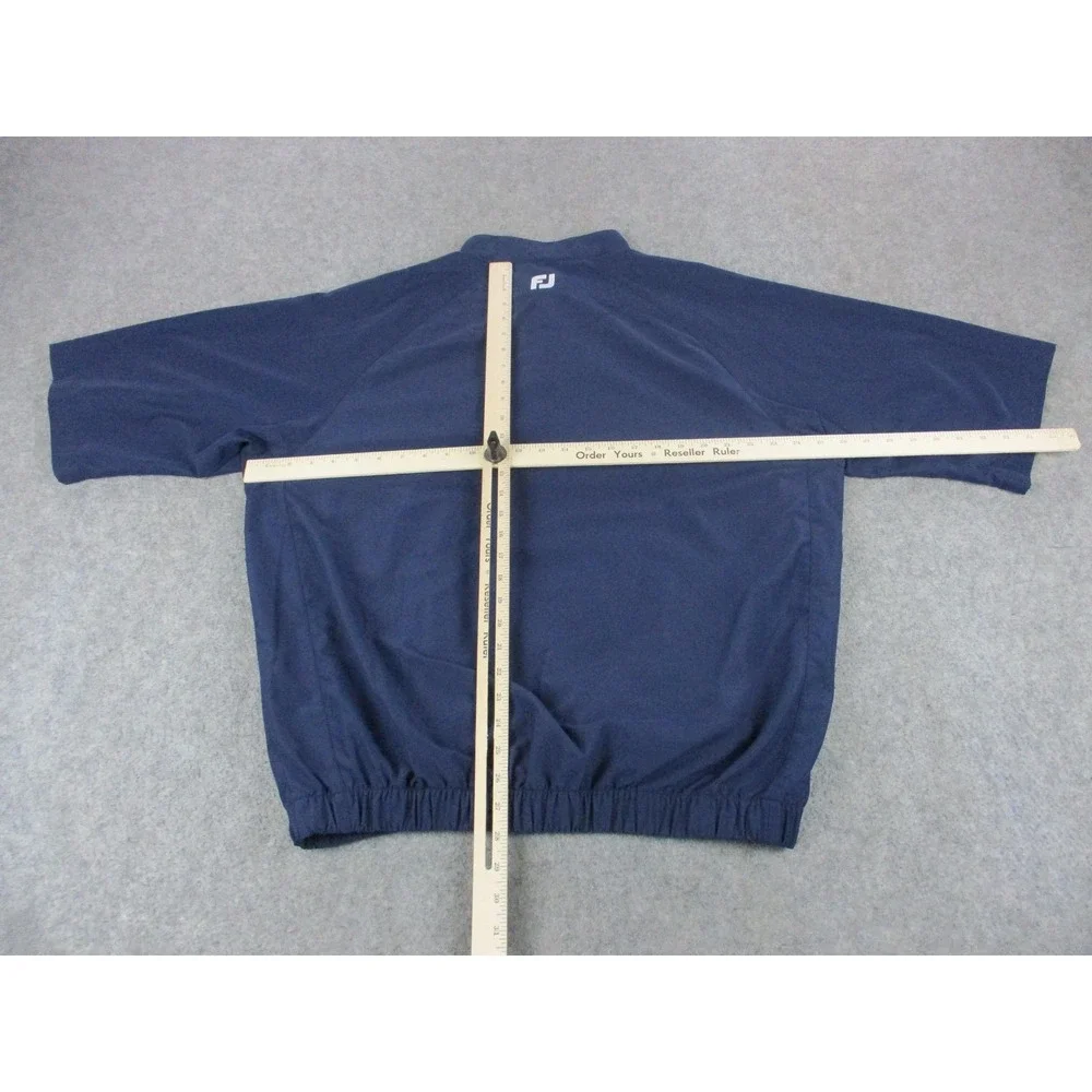 FootJoy Shirt Mens Large Blue 1/4v Zip Pullover Wind Shirt Windbreaker Golf